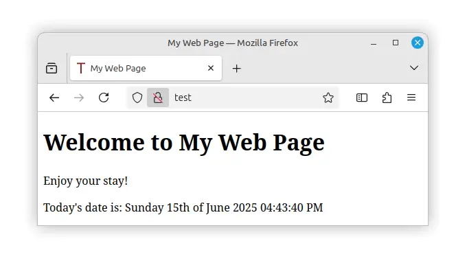 Dynamic PHP web page in a browser